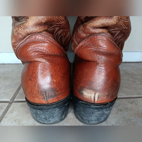 RED WING PECOS Men's Size 13 B Western Boots 9812 Cowboy Brown Leather Made USA - Picture 7 of 12